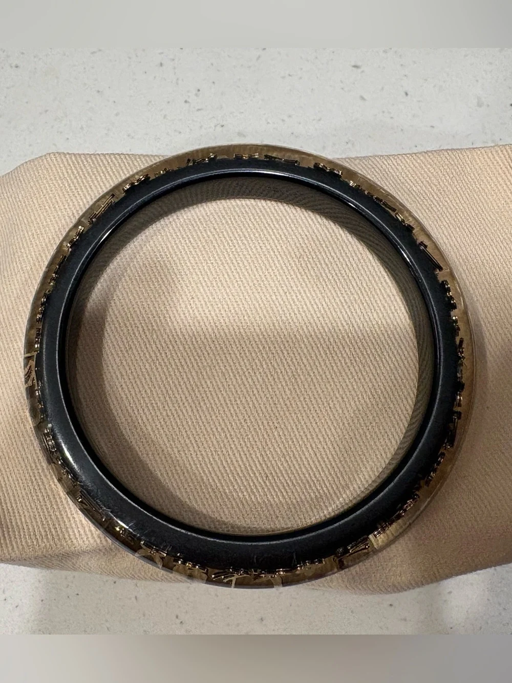Authentic LV Black Inclusion Bracelet